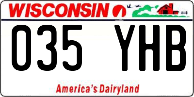 WI license plate 035YHB