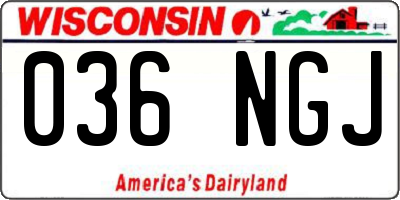 WI license plate 036NGJ