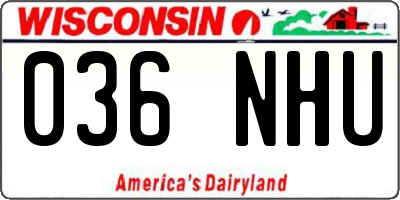 WI license plate 036NHU