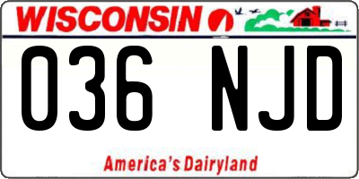 WI license plate 036NJD