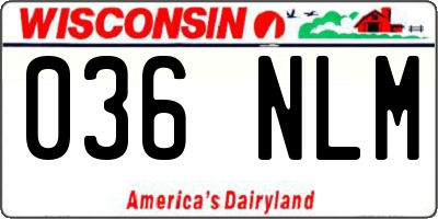 WI license plate 036NLM