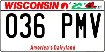 WI license plate 036PMV