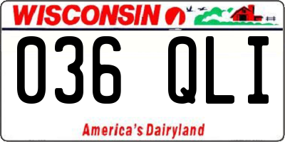 WI license plate 036QLI