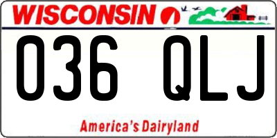 WI license plate 036QLJ