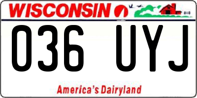 WI license plate 036UYJ