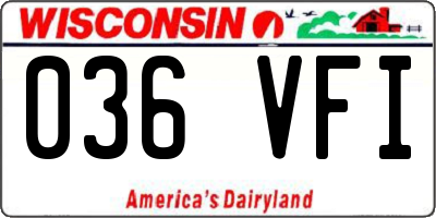 WI license plate 036VFI