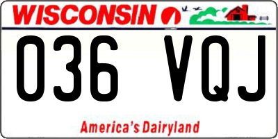 WI license plate 036VQJ