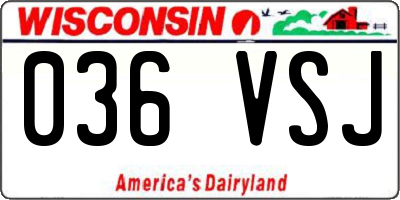 WI license plate 036VSJ