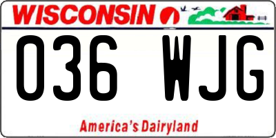 WI license plate 036WJG