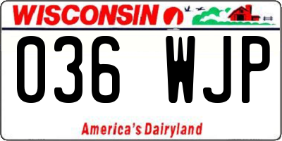 WI license plate 036WJP