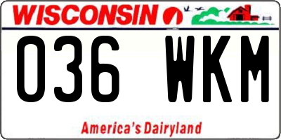 WI license plate 036WKM