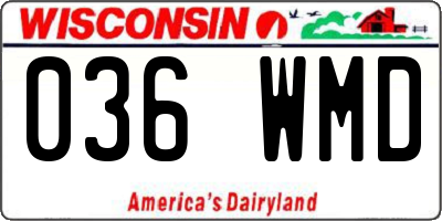 WI license plate 036WMD