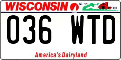 WI license plate 036WTD