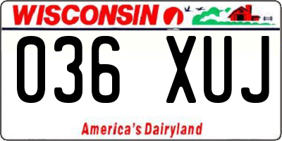 WI license plate 036XUJ