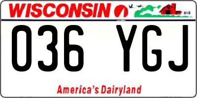 WI license plate 036YGJ