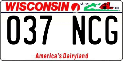 WI license plate 037NCG