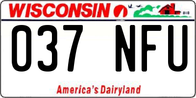 WI license plate 037NFU