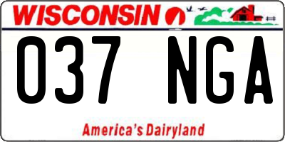 WI license plate 037NGA