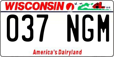 WI license plate 037NGM