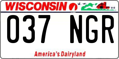 WI license plate 037NGR