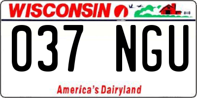 WI license plate 037NGU