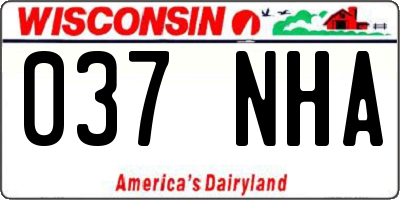 WI license plate 037NHA