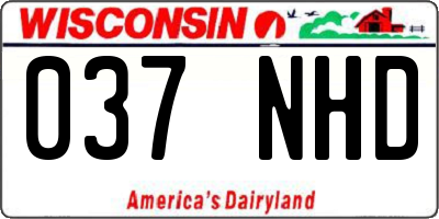 WI license plate 037NHD