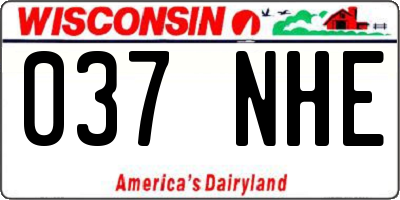 WI license plate 037NHE