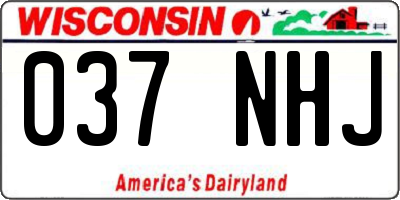 WI license plate 037NHJ
