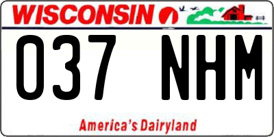 WI license plate 037NHM