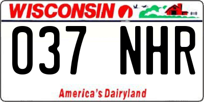 WI license plate 037NHR