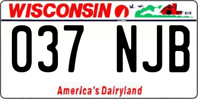 WI license plate 037NJB