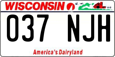 WI license plate 037NJH