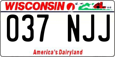 WI license plate 037NJJ