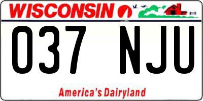 WI license plate 037NJU