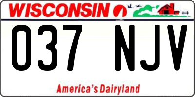 WI license plate 037NJV