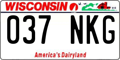 WI license plate 037NKG