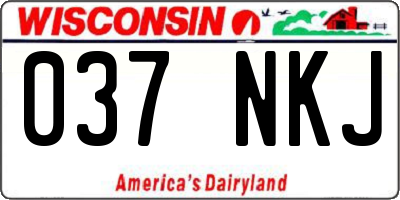WI license plate 037NKJ