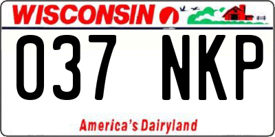 WI license plate 037NKP