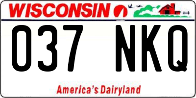 WI license plate 037NKQ