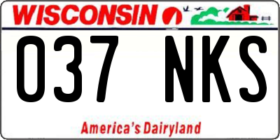 WI license plate 037NKS