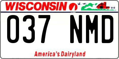 WI license plate 037NMD