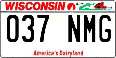 WI license plate 037NMG
