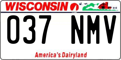WI license plate 037NMV