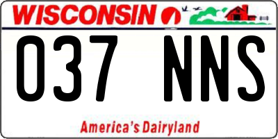 WI license plate 037NNS
