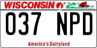 WI license plate 037NPD