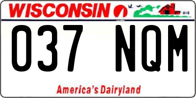 WI license plate 037NQM