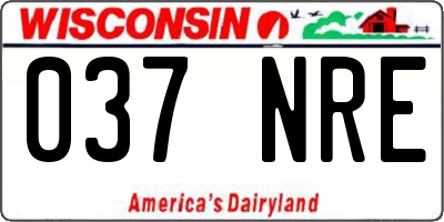 WI license plate 037NRE