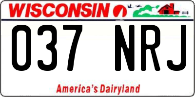 WI license plate 037NRJ