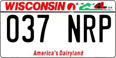 WI license plate 037NRP